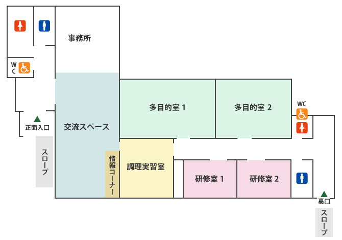 とかち大平原交流センター 内観見取り図